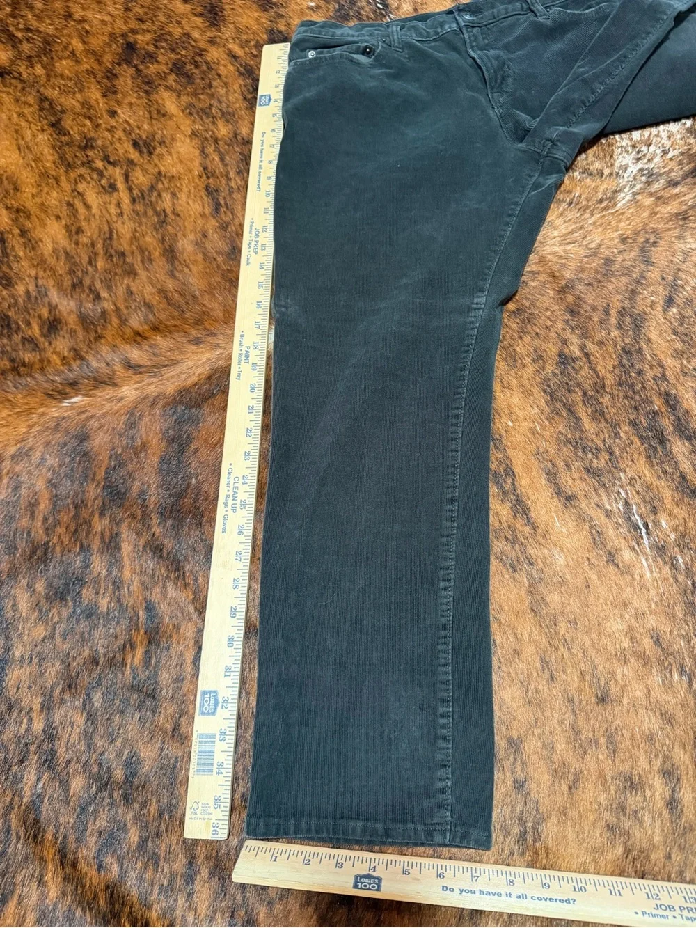 Banana Republic Travel Corduroy Pants Mens 36x30 Green Slim Fit Straight Leg